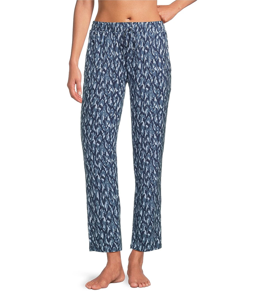 Half Moon by Modern Movement Stroke Print Jersey Knit Drawstring Tie Coordinating Lounge Pants