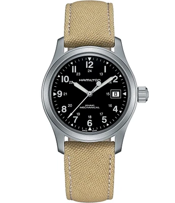Hamilton Khaki Field Mechanical Canvas Strap Watch