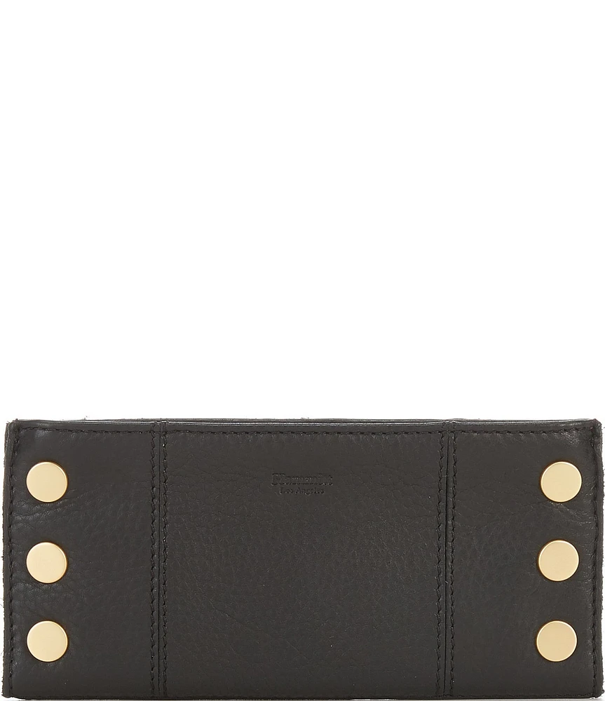Hammitt 110 North Pebble Leather Gold Studded Checkbook Wallet