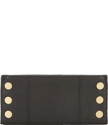 Hammitt 110 North Pebble Leather Gold Studded Checkbook Wallet