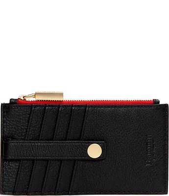 Hammitt Red Zipper 210 West Leather Card Holder