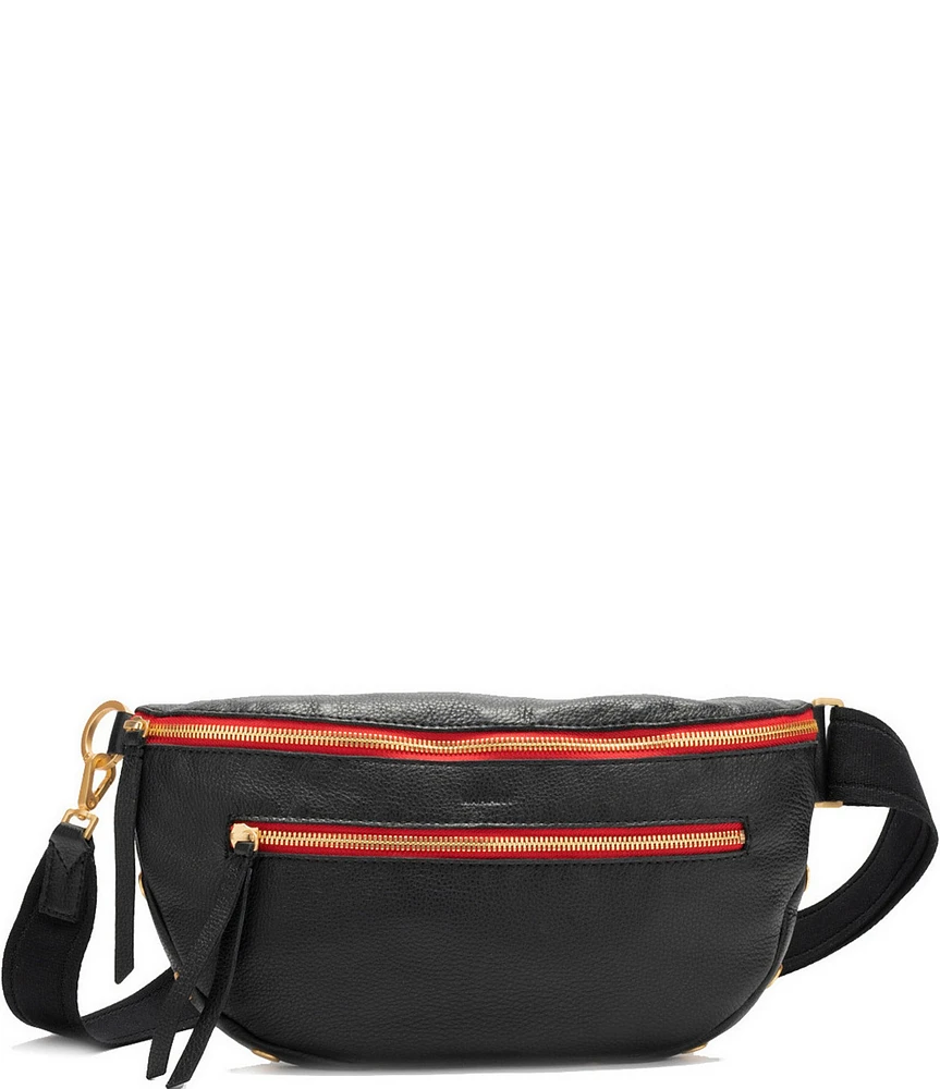 Hammitt Charles Large Gold Hardware Red Zipper Belt Bag