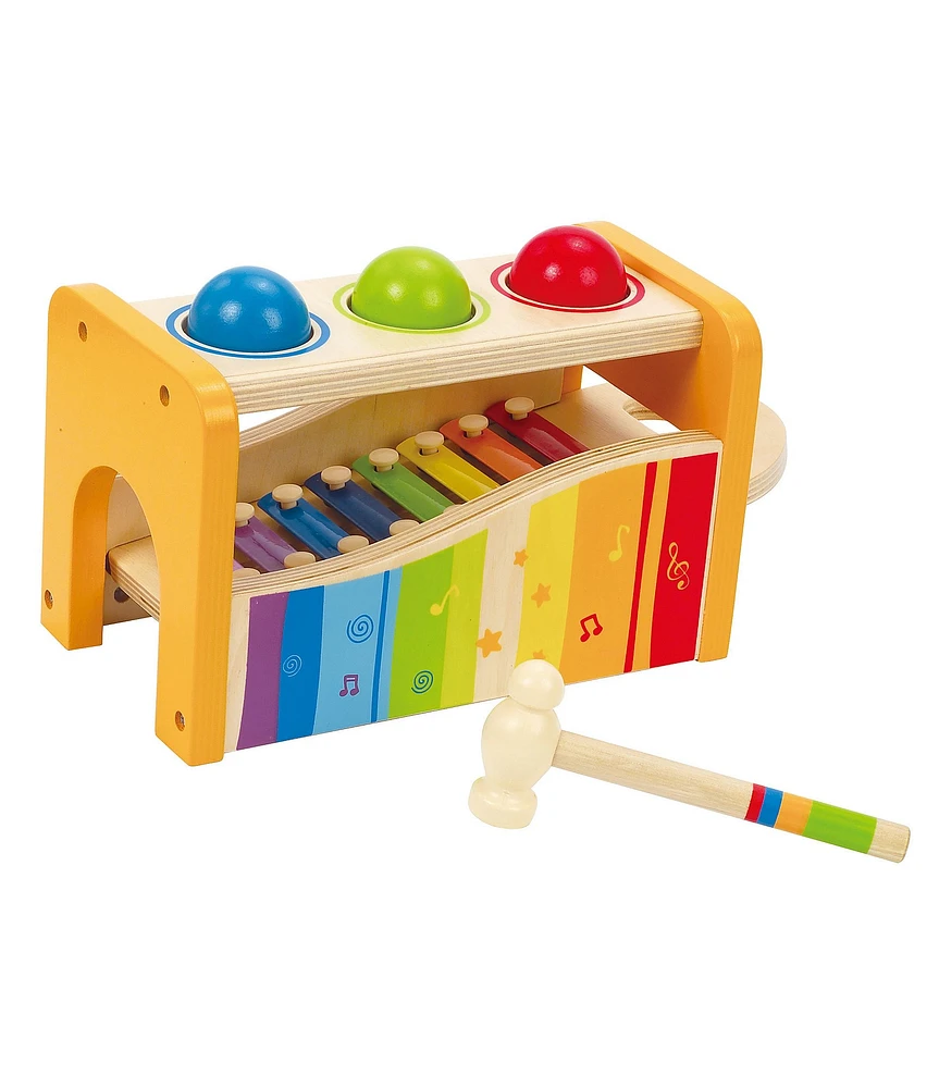 Hape Instrumental Pound And Tap Music Bench Toy