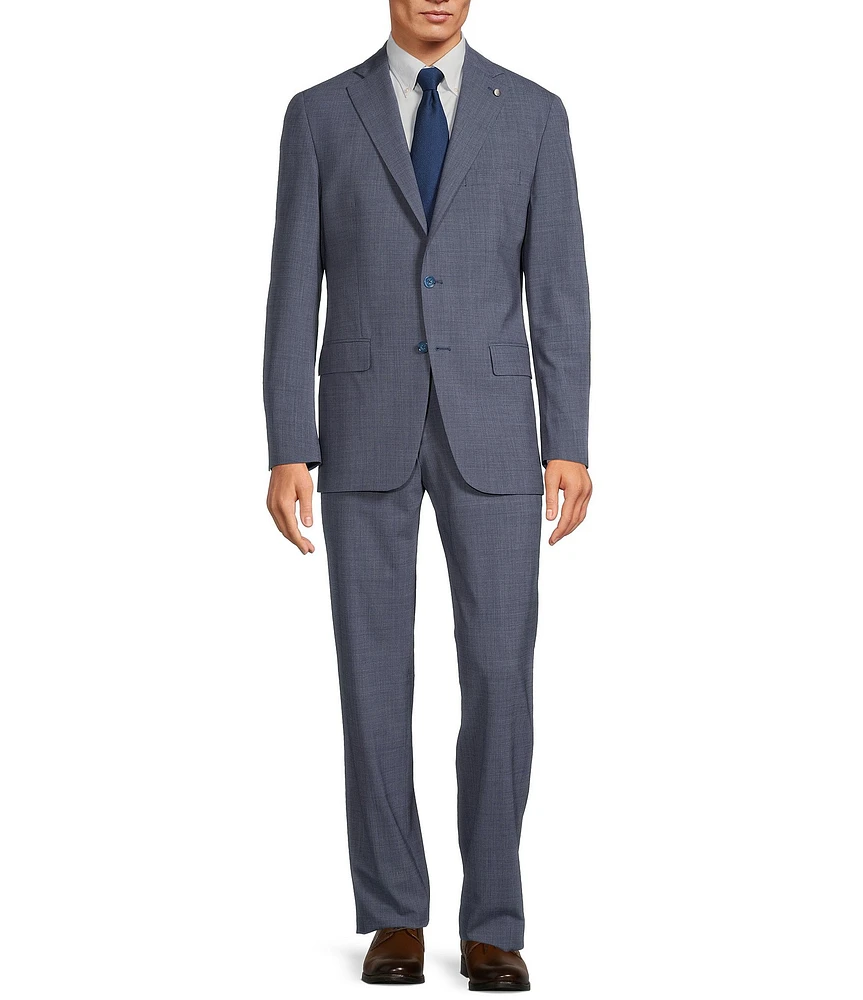 Hart Schaffner Marx Chicago Classic Fit Flat Front Fancy Pattern Wool 2-Piece Suit