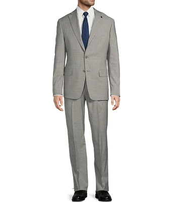 Hart Schaffner Marx Chicago Classic Fit Flat Front Fancy Solid 2-Piece Suit
