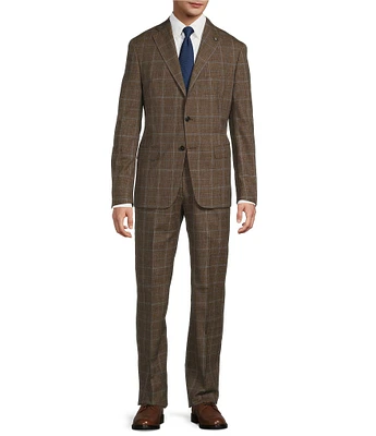 Hart Schaffner Marx Chicago Classic Fit Flat Front Plaid 2-Piece Suit