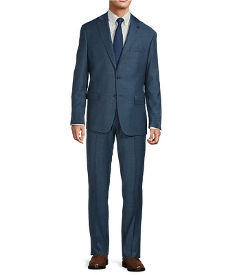 Hart Schaffner Marx Chicago Classic Fit Single-Breasted Flat Front Solid 2-Piece Suit