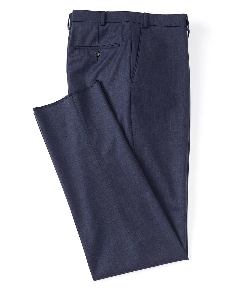 Hart Schaffner Marx Chicago Classic Fit Flat Front Solid Pattern Dress Pants