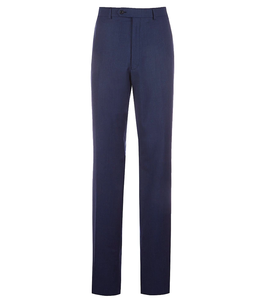 Hart Schaffner Marx Chicago Classic Fit Flat Front Solid Pattern Dress Pants
