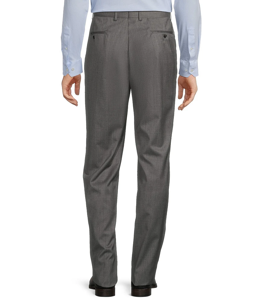 Hart Schaffner Marx Chicago Classic Fit Flat Front Solid Pattern Dress Pants