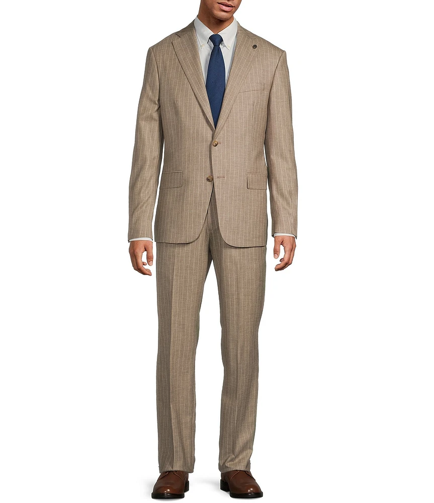Hart Schaffner Marx Chicago Classic Fit Flat Front Stripe 2-Piece Suit