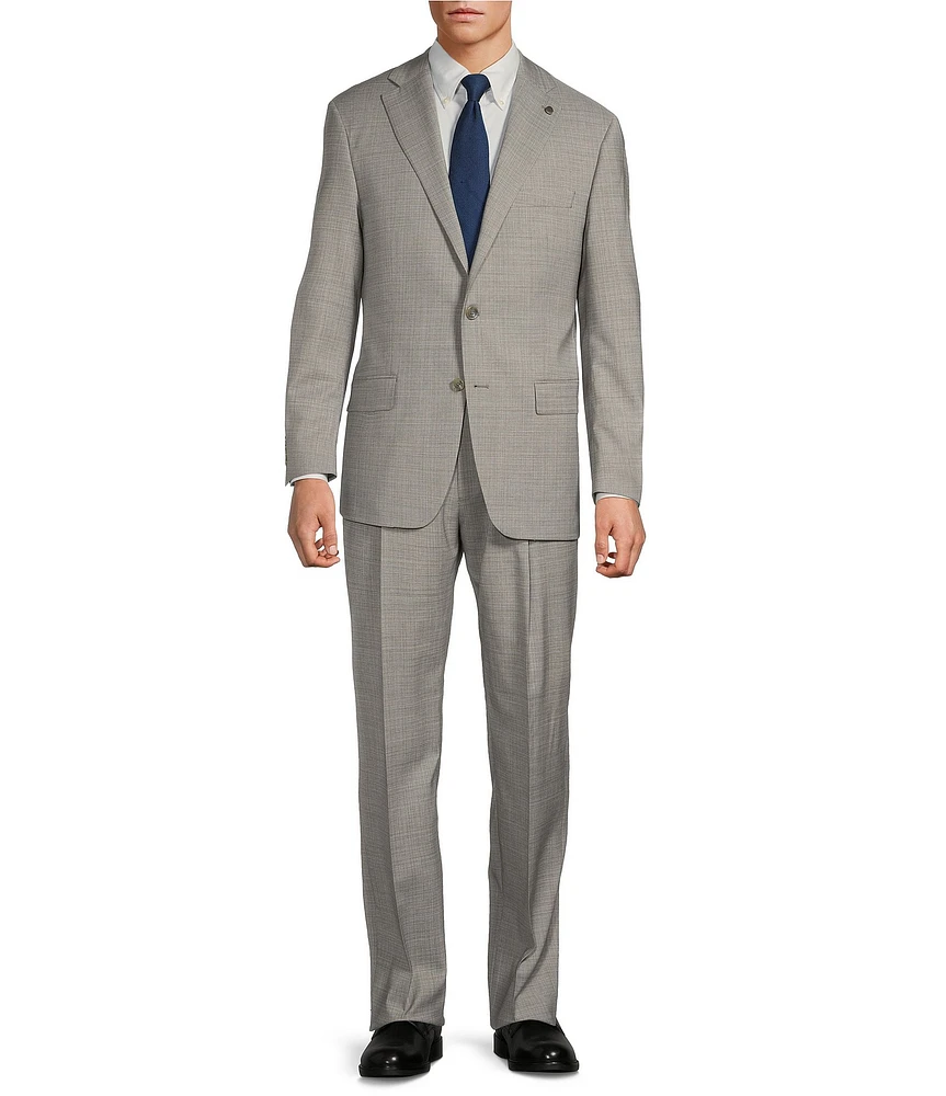 Hart Schaffner Marx Chicago Classic Pleated Front Fancy Solid 2 Piece Suit