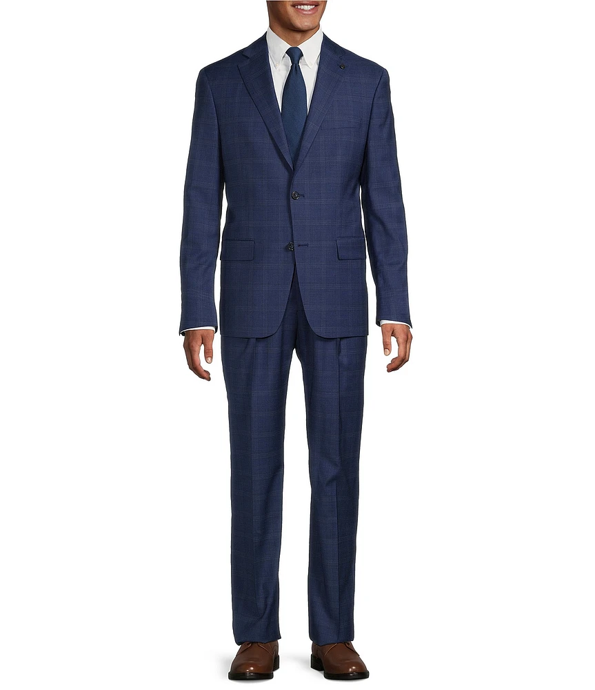 Hart Schaffner Marx Chicago Classic Pleated Front Plaid 2-Piece Suit