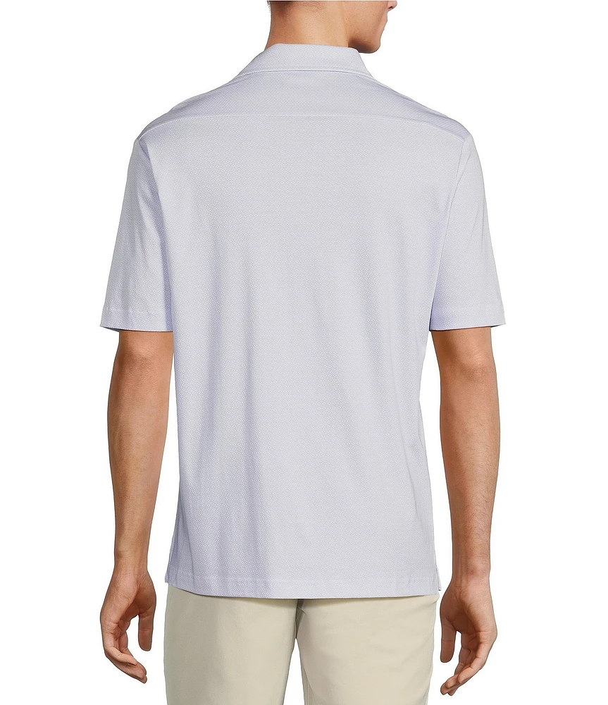 Hart Schaffner Marx HartSoft Short Sleeve Mini Print Coatfront Shirt