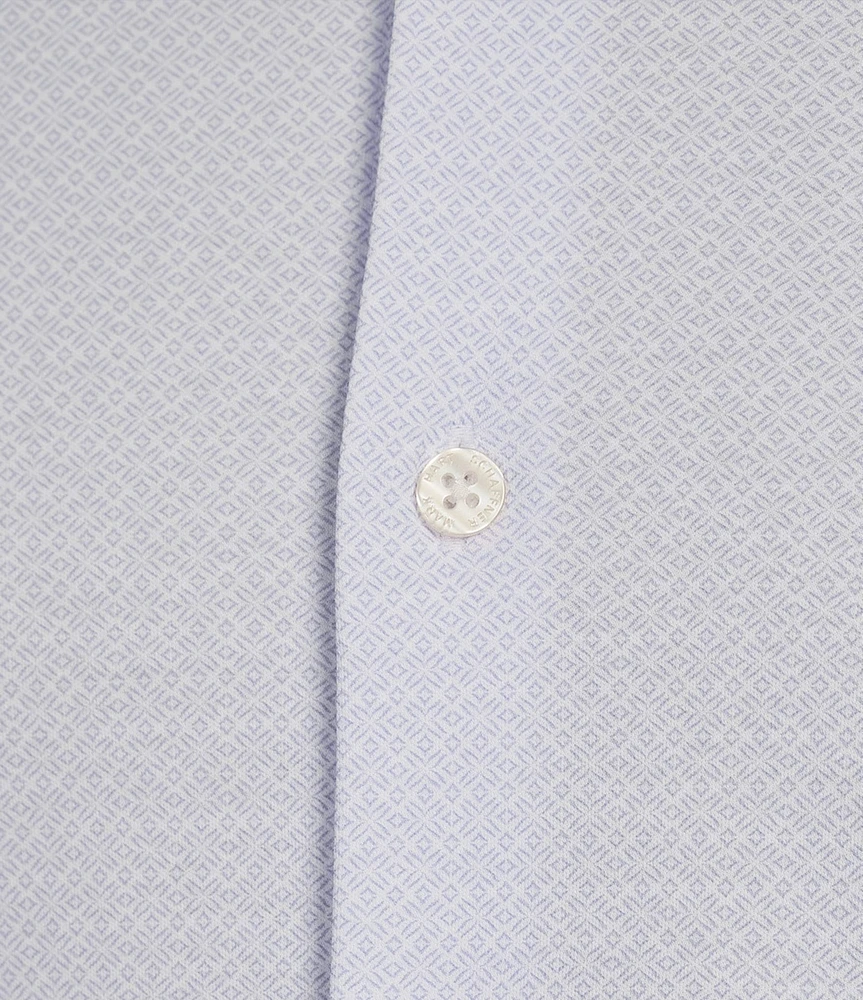 Hart Schaffner Marx HartSoft Short Sleeve Mini Print Coatfront Shirt