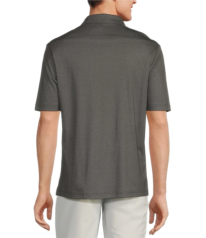 Hart Schaffner Marx HartSoft Short Sleeve Mini Print Coatfront Shirt