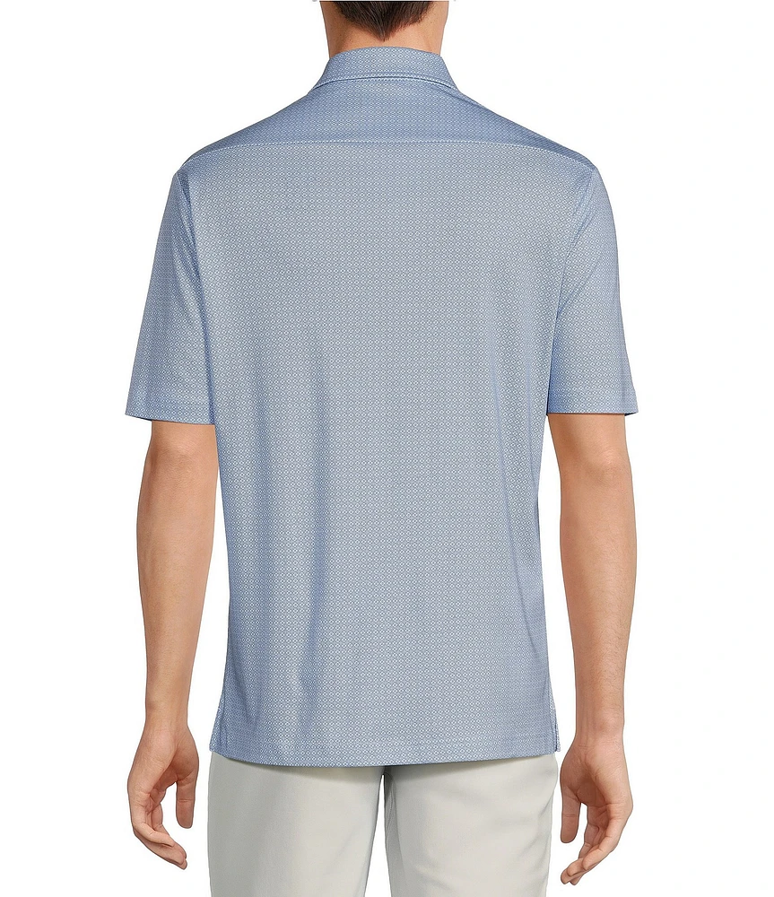 Hart Schaffner Marx HartSoft Short Sleeve Mini Print Coatfront Shirt