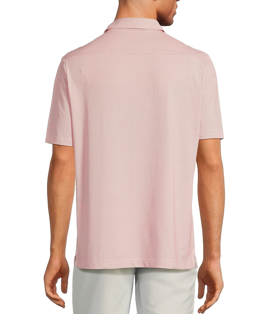 Hart Schaffner Marx Luxury Performance Short Sleeve Houndstooth Coatfront Shirt