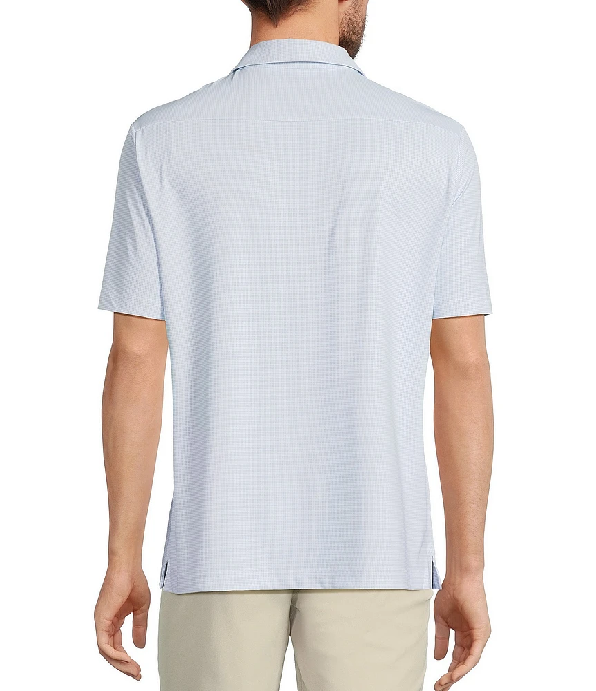 Hart Schaffner Marx Luxury Performance Short Sleeve Houndstooth Coatfront Shirt