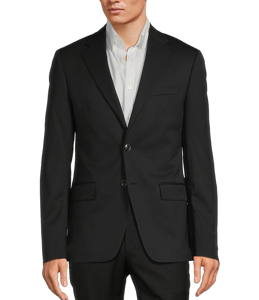 Hart Schaffner Marx Modern Fit Black Solid Wool Blend Sport Coat
