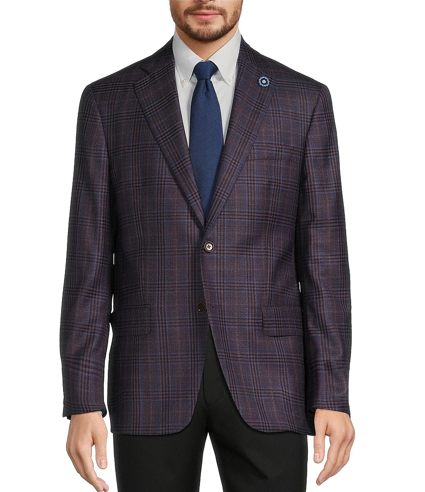 Hart Schaffner Marx New York Modern Fit Plaid Wool Blend Sport Coat