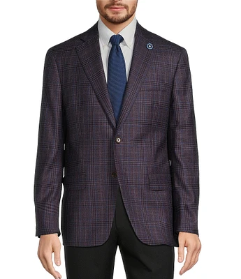 Hart Schaffner Marx New York Modern Fit Plaid Wool Blend Sport Coat