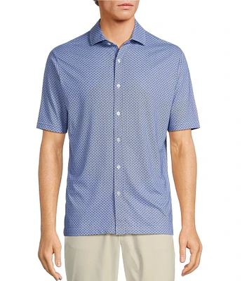 Hart Schaffner Marx Short Sleeve Luxury Performance Mini Shell Coatfront Shirt