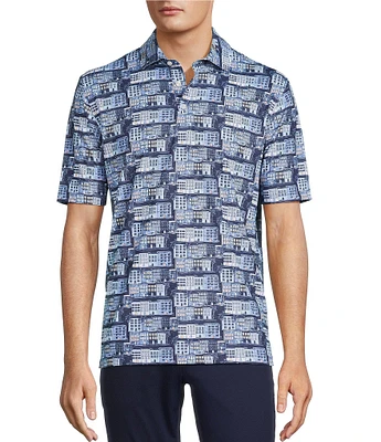 Hart Schaffner Marx Short Sleeve Luxury Performance Scenic Polo Shirt