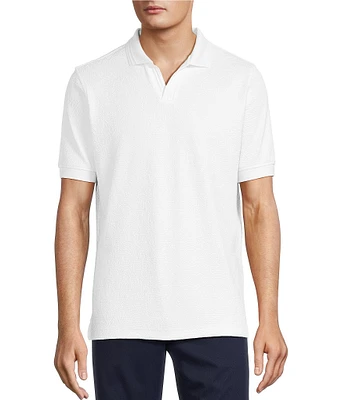 Hart Schaffner Marx The Blueprint Collection Short Sleeve Texture Johnny Collar Shirt