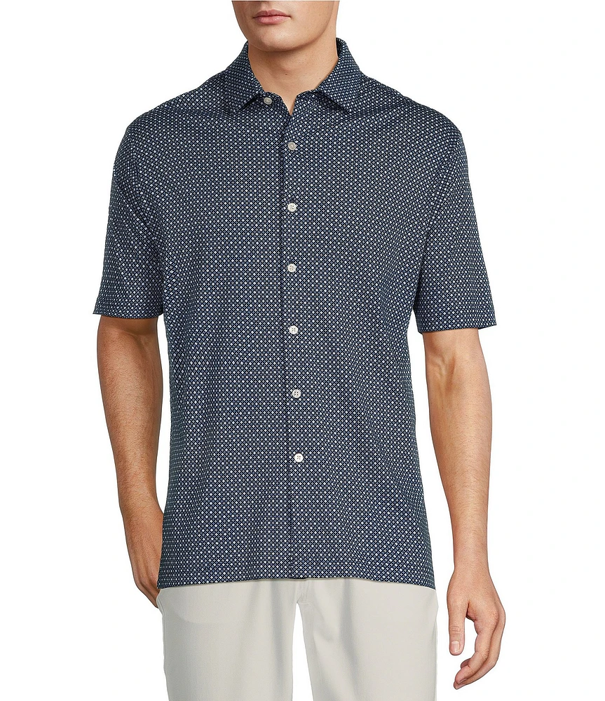Hart Schaffner Marx The Mr. Classic Collection HartSoft Short Sleeve Micro Floral Print Shirt