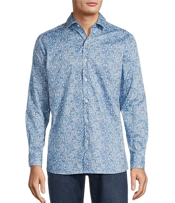 Hart Schaffner Marx The Mr. Classic Collection Long Sleeve Paisley Button-Front Shirt
