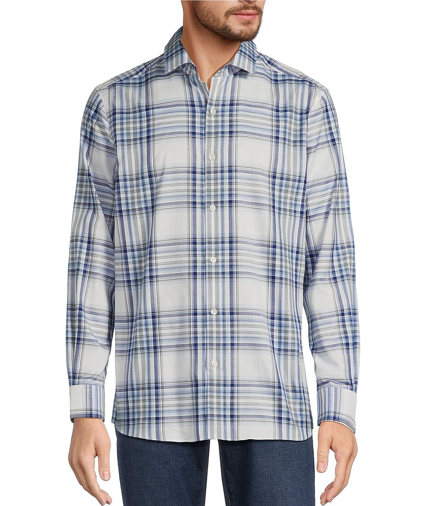 Hart Schaffner Marx The Mr. Classic Collection Long Sleeve Plaid Coatfront Shirt