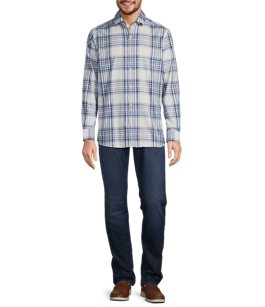 Hart Schaffner Marx The Mr. Classic Collection Long Sleeve Plaid Coatfront Shirt