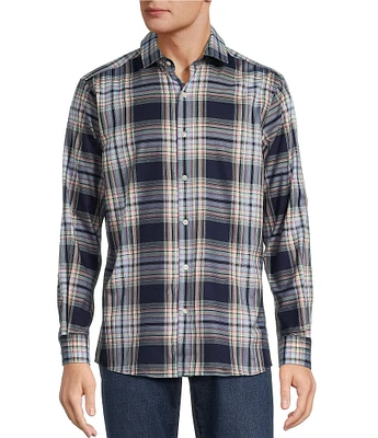 Hart Schaffner Marx The Mr. Classic Collection Long Sleeve Plaid Coatfront Shirt