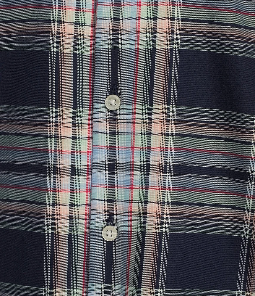 Hart Schaffner Marx The Mr. Classic Collection Long Sleeve Plaid Coatfront Shirt