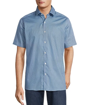 Hart Schaffner Marx The Mr. Classic Collection Short Sleeve Geo Print Shirt