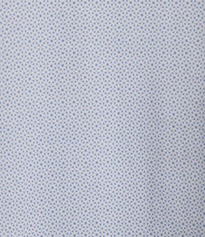 Hart Schaffner Marx The Mr. Classic Collection Short Sleeve Micro-Star Geo Print Coatfront Shirt