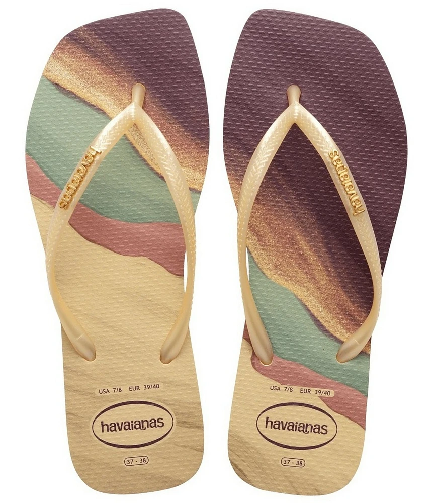 Havaianas Women's Slim Square Trendy Thong Flip Flops