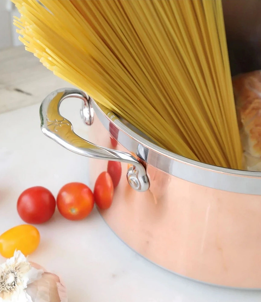 Hestan CopperBond Induction Copper Stock Pot, 6-Quart