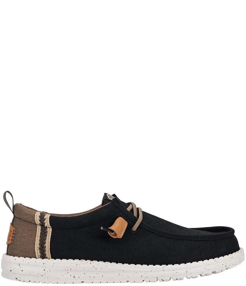 HEYDUDE Men's Wally Craft Linen Slip On Sneakers