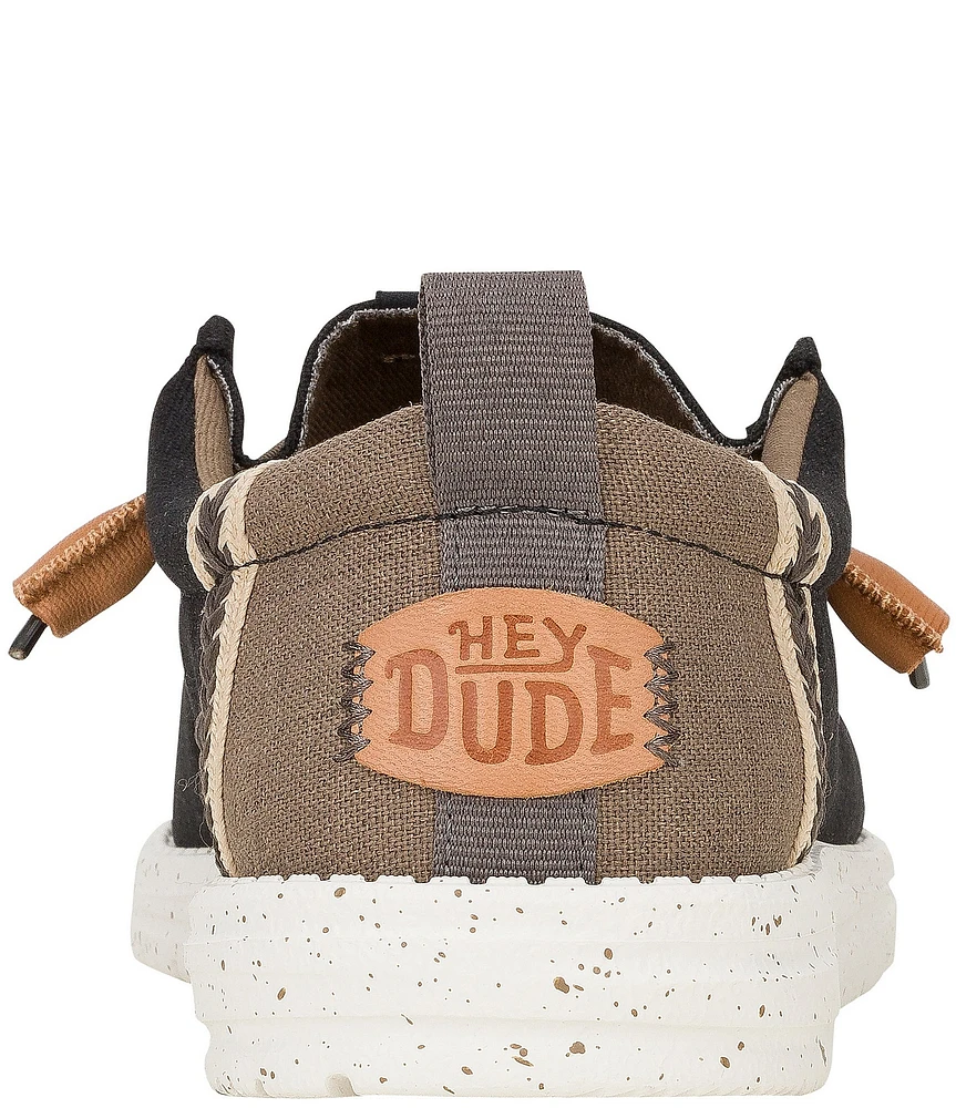HEYDUDE Men's Wally Craft Linen Slip On Sneakers
