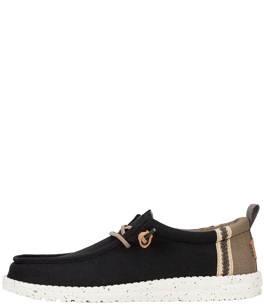 HEYDUDE Men's Wally Craft Linen Slip On Sneakers