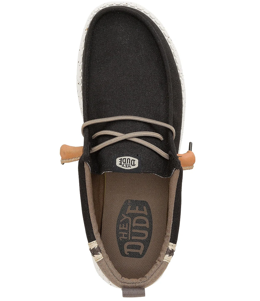 HEYDUDE Men's Wally Craft Linen Slip On Sneakers