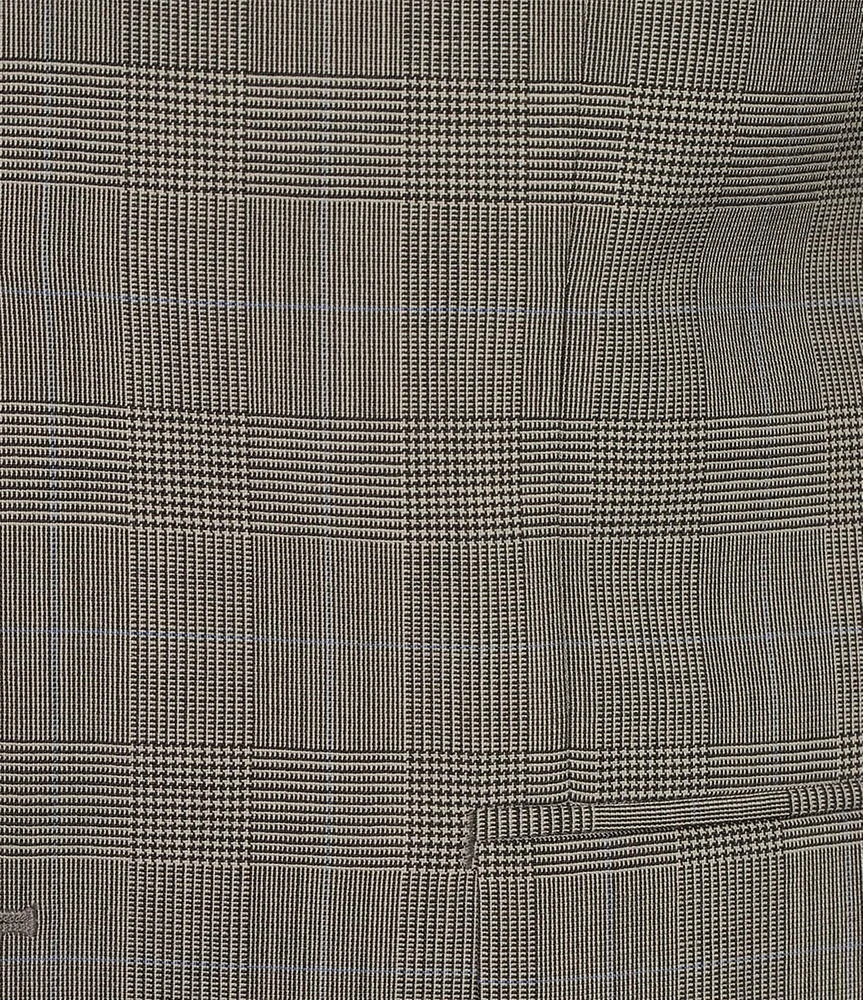 Hickey Freeman Classic Fit Flat Front Subtle Plaid 2 Piece Suit