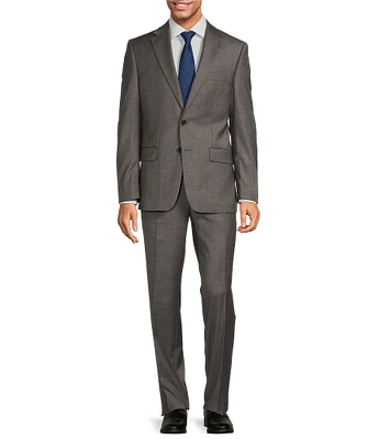 Hickey Freeman Classic Fit Flat Front Solid Pattern 2-Piece Suit