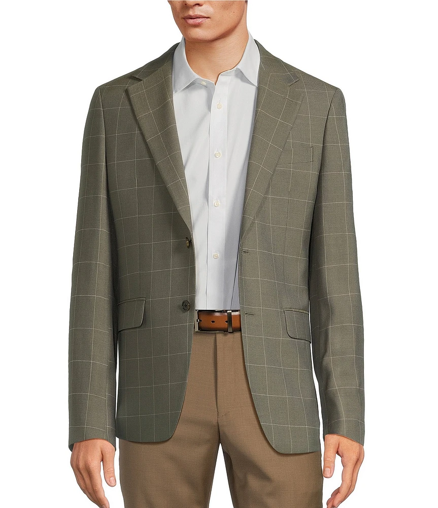 Hickey Freeman Classic Fit Large Windowpane Sport Coat