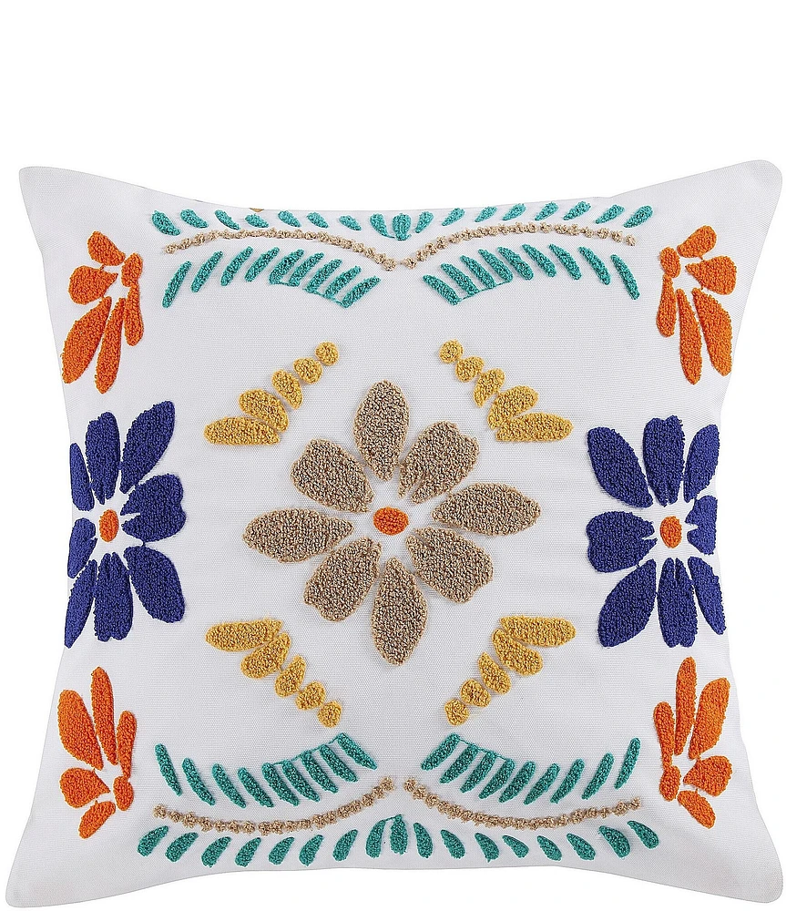HiEnd Accents x Paseo Road Bonita Floral Embroidered Outdoor Pillow