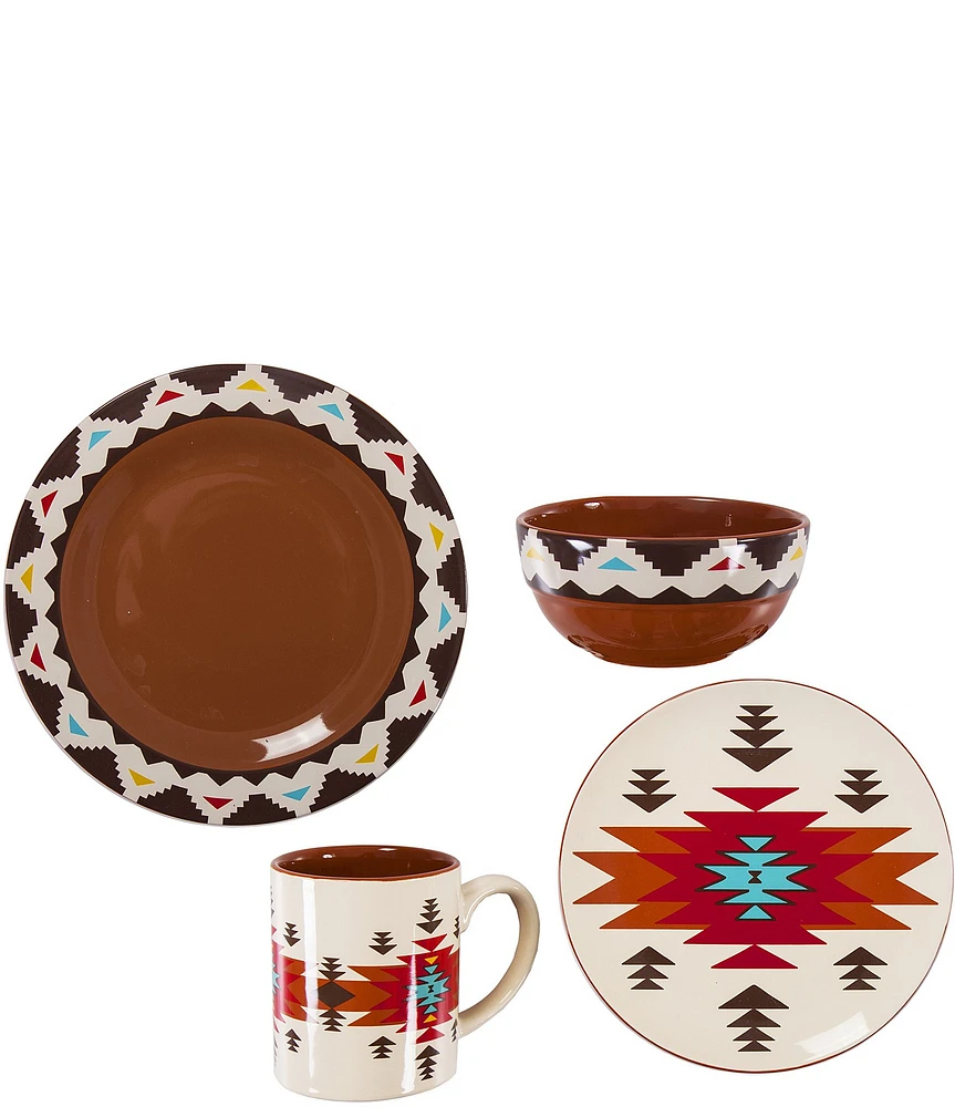 HiEnd Accents x Paseo Road Del Sol Southwestern16-Piece Dinnerware Set