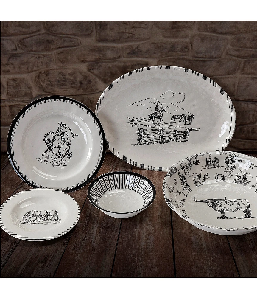 HiEnd Accents x Paseo Road Ranch Life Collection Melamine 14-Piece Dinnerware Set