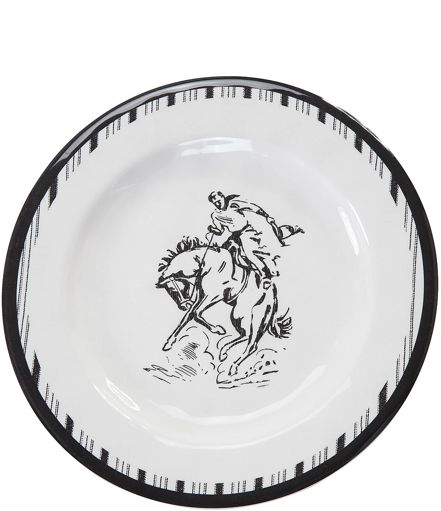 HiEnd Accents x Paseo Road Ranch Life Collection Melamine Dinner Plates, Set of 4